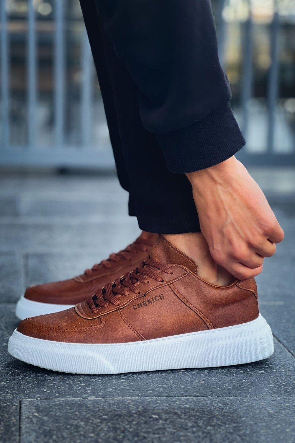 CH087 Kenton Erkek Günlük Bağcıklı Cilt Spor Sneaker Ayakkabı CBT - Taba Erkek Ayakkabı CH087 Kenton Erkek Günlük Bağcıklı Cilt Spor Sneaker Ayakkabı CBT - Taba – Chekich Erkek Ayakkabı
