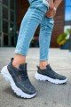 CH089 Low Top Lace Up Erkek Günlük Bağcıklı Cilt Spor Sneaker Ayakkabı CBT - Antrasit – Chekich Erkek Ayakkabı