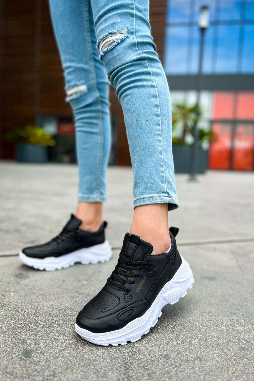 CH089 Low Top Lace Up Erkek Günlük Bağcıklı Cilt Spor Sneaker Ayakkabı CBT - Siyah Erkek Ayakkabı CH089 Low Top Lace Up Erkek Günlük Bağcıklı Cilt Spor Sneaker Ayakkabı CBT - Siyah – Chekich Erkek Ayakkabı