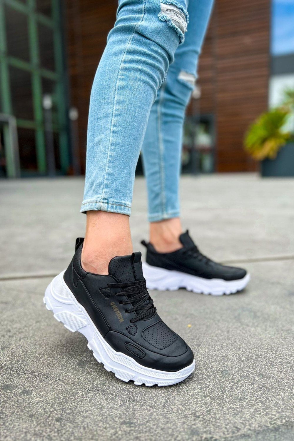 CH089 Low Top Lace Up Erkek Günlük Bağcıklı Cilt Spor Sneaker Ayakkabı CBT - Siyah Erkek Ayakkabı CH089 Low Top Lace Up Erkek Günlük Bağcıklı Cilt Spor Sneaker Ayakkabı CBT - Siyah – Chekich Erkek Ayakkabı