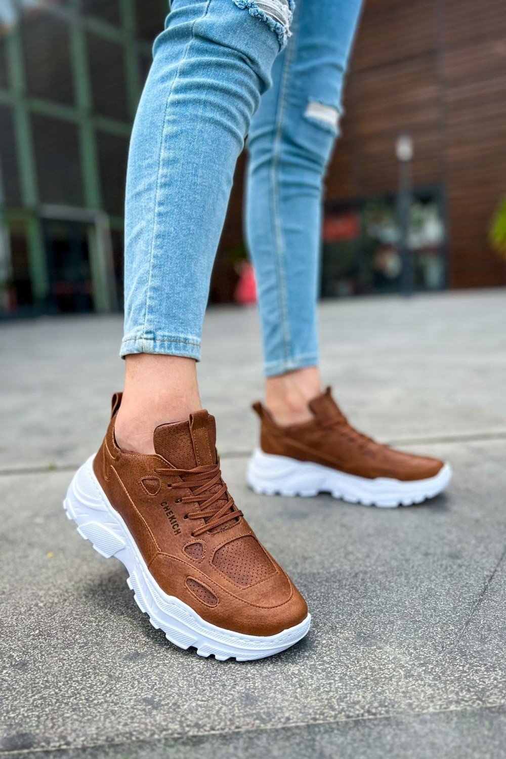 CH089 Low Top Lace Up Erkek Günlük Bağcıklı Cilt Spor Sneaker Ayakkabı CBT - Taba Erkek Ayakkabı CH089 Low Top Lace Up Erkek Günlük Bağcıklı Cilt Spor Sneaker Ayakkabı CBT - Taba – Chekich Erkek Ayakkabı