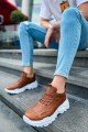 CH089 Low Top Lace Up Erkek Günlük Bağcıklı Cilt Spor Sneaker Ayakkabı CBT - Taba Erkek Ayakkabı CH089 Low Top Lace Up Erkek Günlük Bağcıklı Cilt Spor Sneaker Ayakkabı CBT - Taba – Chekich Erkek Ayakkabı