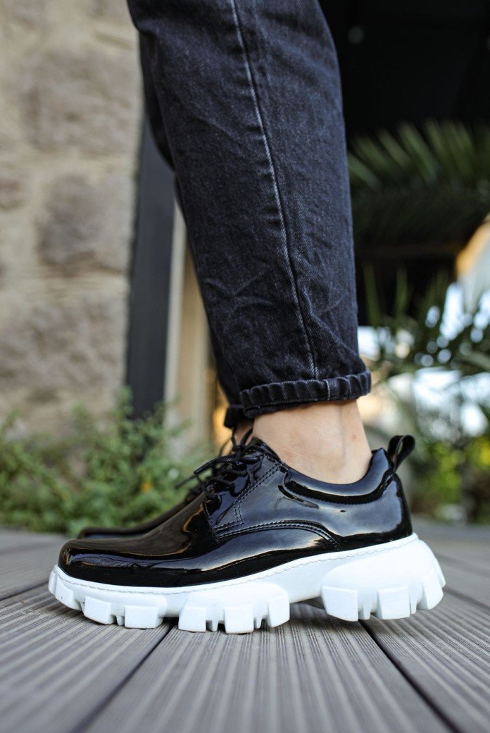 CH093 Castle Erkek Günlük Bağcıklı Rugan Klasik Ayakkabı CBT - Siyah CH093 Castle Erkek Günlük Bağcıklı Rugan Klasik Ayakkabı CBT - Siyah