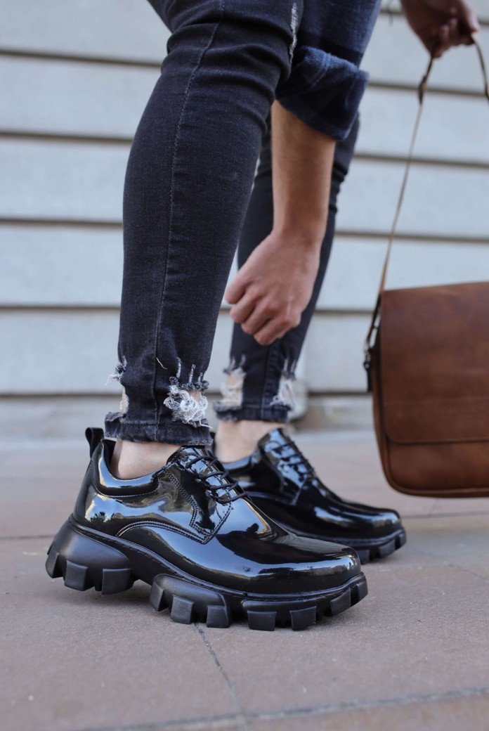 CH093 Castle Erkek Günlük Bağcıklı Rugan Klasik Ayakkabı CST - Siyah CH093 Castle Erkek Günlük Bağcıklı Rugan Klasik Ayakkabı CST - Siyah