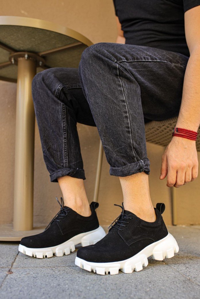 CH093 Castle Erkek Günlük Bağcıklı Süet Klasik Ayakkabı CBT - Siyah CH093 Castle Erkek Günlük Bağcıklı Süet Klasik Ayakkabı CBT - Siyah