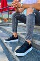 CH105 Cronus Erkek Günlük Bağcıklı Cilt Spor Sneaker Ayakkabı CBT - Siyah – Chekich Erkek Ayakkabı