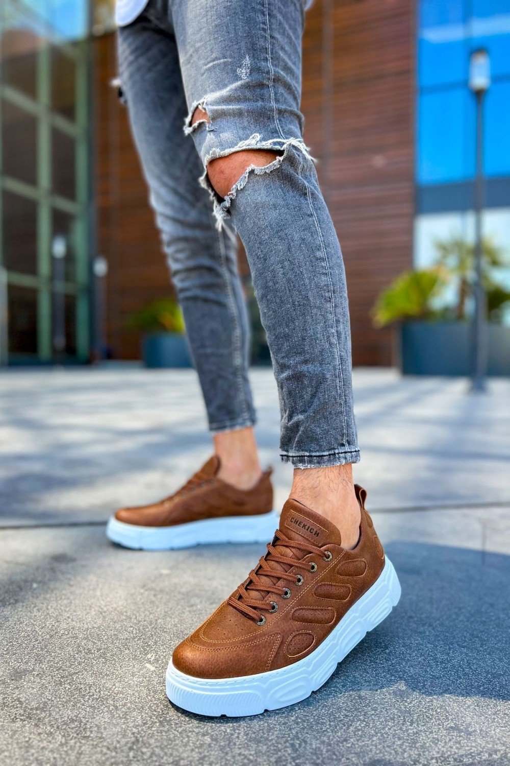 CH105 Cronus Erkek Günlük Bağcıklı Cilt Spor Sneaker Ayakkabı CBT - Taba Erkek Ayakkabı CH105 Cronus Erkek Günlük Bağcıklı Cilt Spor Sneaker Ayakkabı CBT - Taba – Chekich Erkek Ayakkabı