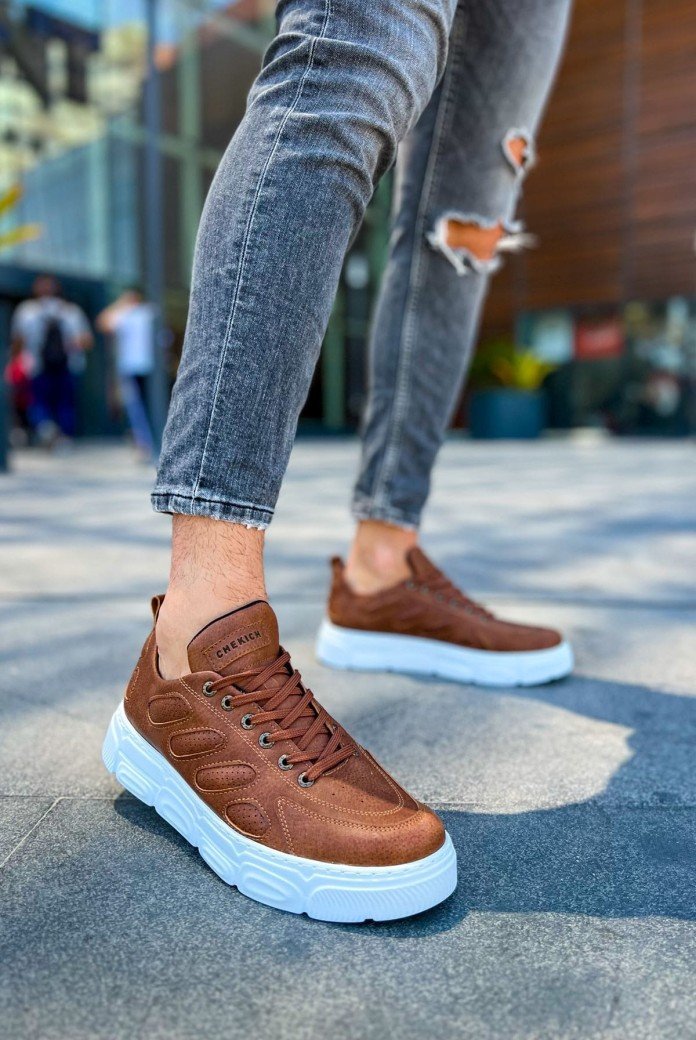CH105 Cronus Erkek Günlük Bağcıklı Cilt Spor Sneaker Ayakkabı CBT - Taba CH105 Cronus Erkek Günlük Bağcıklı Cilt Spor Sneaker Ayakkabı CBT - Taba