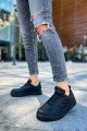 CH105 Cronus Erkek Günlük Bağcıklı Cilt Spor Sneaker Ayakkabı CST - Siyah – Chekich Erkek Ayakkabı