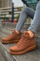 CH111 Milano Erkek Spor Günlük Bağcıklı Cilt Bot CTT - Taba
