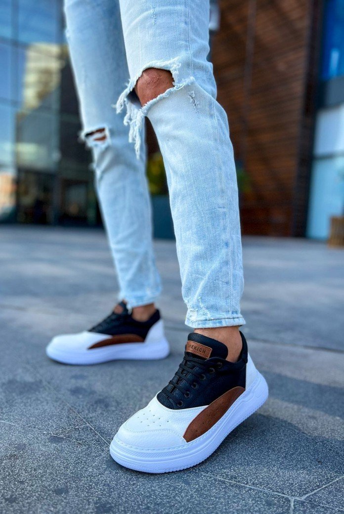 CH115 Literide Erkek Günlük Bağcıklı Cilt Spor Sneaker Ayakkabı CBT - Beyaz/Taba/Siyah CH115 Literide Erkek Günlük Bağcıklı Cilt Spor Sneaker Ayakkabı CBT - Beyaz/Taba/Siyah