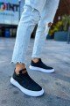 CH115 Literide Erkek Günlük Bağcıklı Cilt Spor Sneaker Ayakkabı CBT - Siyah – Chekich Erkek Ayakkabı