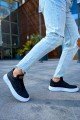 CH115 Literide Erkek Günlük Bağcıklı Cilt Spor Sneaker Ayakkabı CBT - Siyah – Chekich Erkek Ayakkabı
