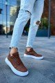 CH115 Literide Erkek Günlük Bağcıklı Cilt Spor Sneaker Ayakkabı CBT - Taba – Chekich Erkek Ayakkabı