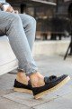 CH119 Tassels Erkek Günlük Bağcıksız Hasır Taban Loafer Cilt Klasik Ayakkabı CHT - Siyah – Chekich Erkek Ayakkabı