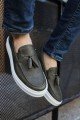 CH127 Loafer - X Erkek Günlük Bağcıksız Corcik Cilt Klasik Ayakkabı CBT - Haki – Chekich Erkek Ayakkabı