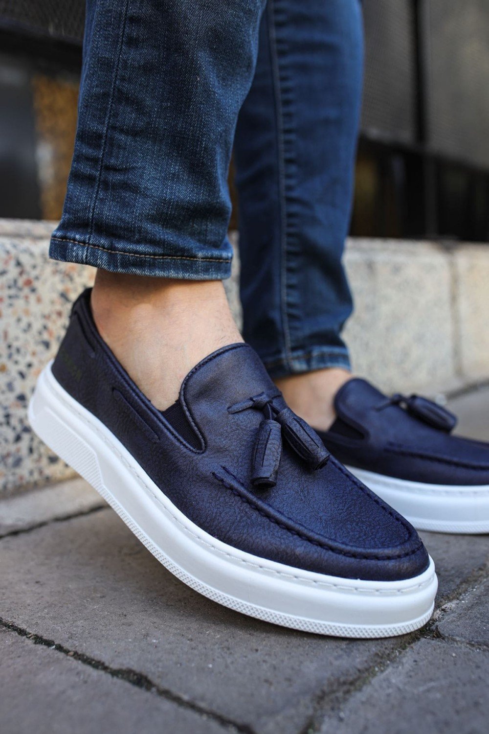 CH127 Loafer - X Erkek Günlük Bağcıksız Corcik Cilt Klasik Ayakkabı CBT - Lacivert Erkek Ayakkabı CH127 Loafer - X Erkek Günlük Bağcıksız Corcik Cilt Klasik Ayakkabı CBT - Lacivert – Chekich Erkek Ayakkabı