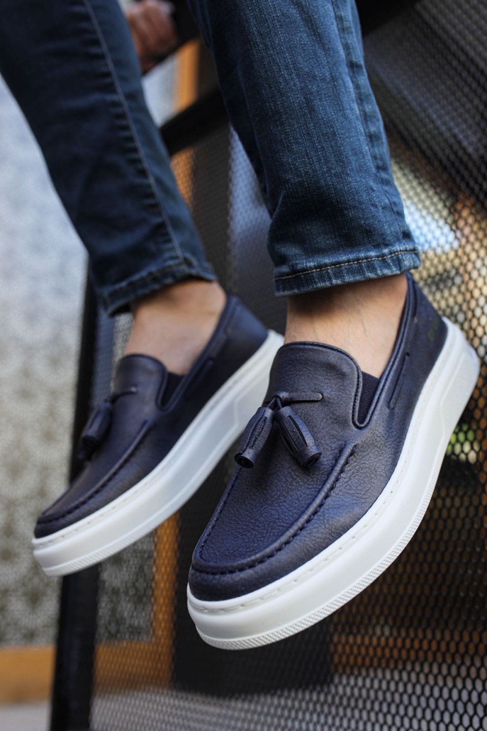 CH127 Loafer - X Erkek Günlük Bağcıksız Corcik Cilt Klasik Ayakkabı CBT - Lacivert Erkek Ayakkabı CH127 Loafer - X Erkek Günlük Bağcıksız Corcik Cilt Klasik Ayakkabı CBT - Lacivert – Chekich Erkek Ayakkabı
