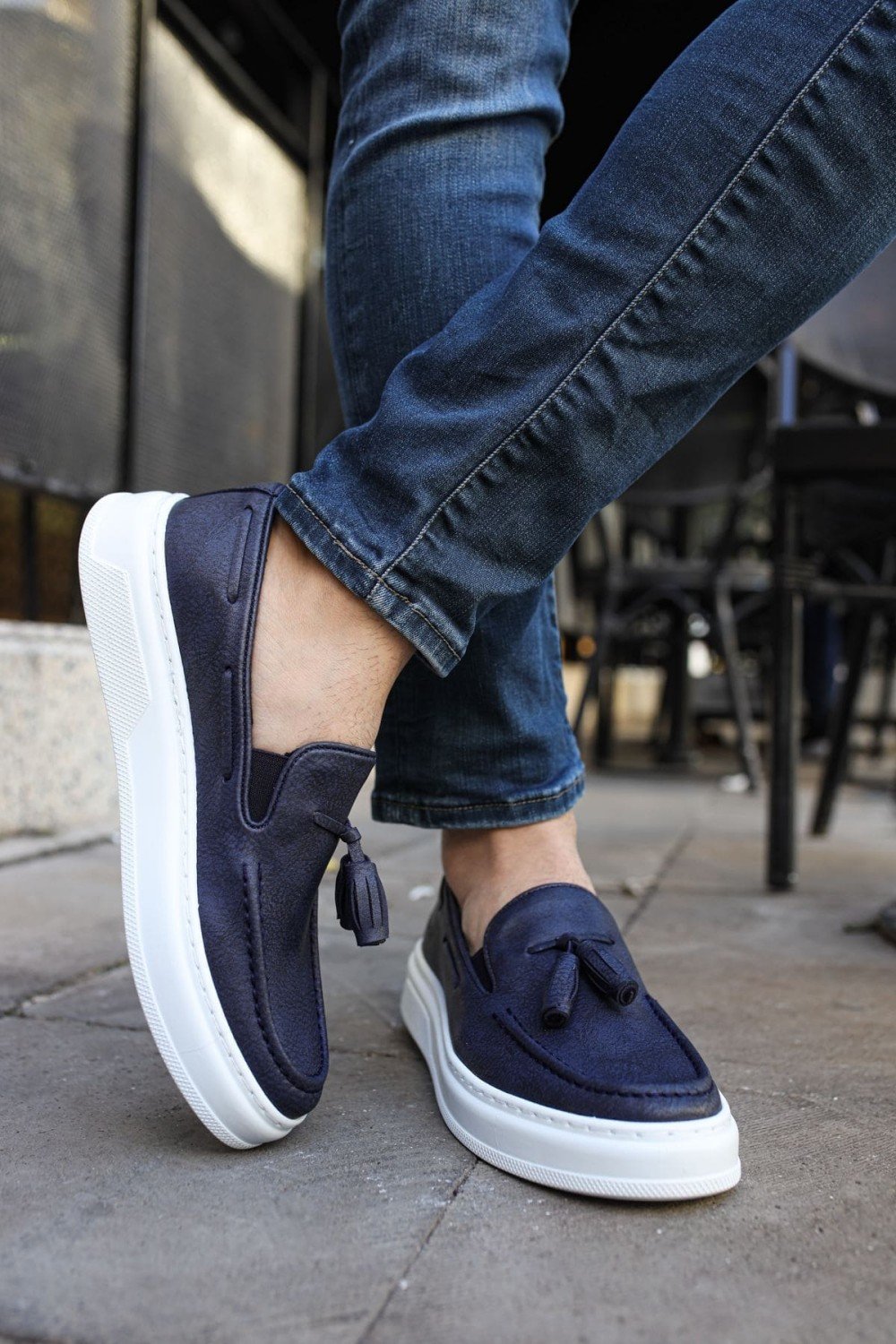 CH127 Loafer - X Erkek Günlük Bağcıksız Corcik Cilt Klasik Ayakkabı CBT - Lacivert Erkek Ayakkabı CH127 Loafer - X Erkek Günlük Bağcıksız Corcik Cilt Klasik Ayakkabı CBT - Lacivert – Chekich Erkek Ayakkabı