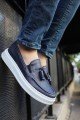 CH127 Loafer - X Erkek Günlük Bağcıksız Corcik Cilt Klasik Ayakkabı CBT - Lacivert