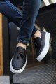 CH127 Loafer - X Erkek Günlük Bağcıksız Corcik Cilt Klasik Ayakkabı CBT - Siyah – Chekich Erkek Ayakkabı