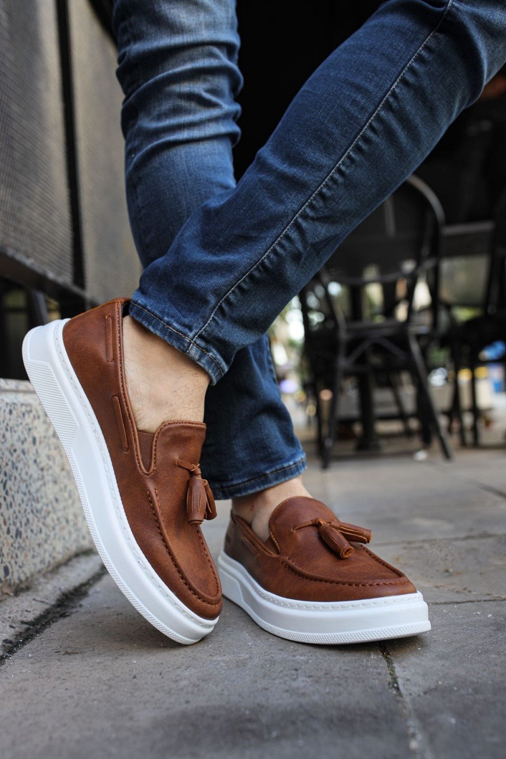 CH127 Loafer - X Erkek Günlük Bağcıksız Corcik Cilt Klasik Ayakkabı CBT - Taba – Chekich Erkek Ayakkabı