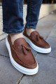CH127 Loafer - X Erkek Günlük Bağcıksız Corcik Cilt Klasik Ayakkabı CBT - Taba