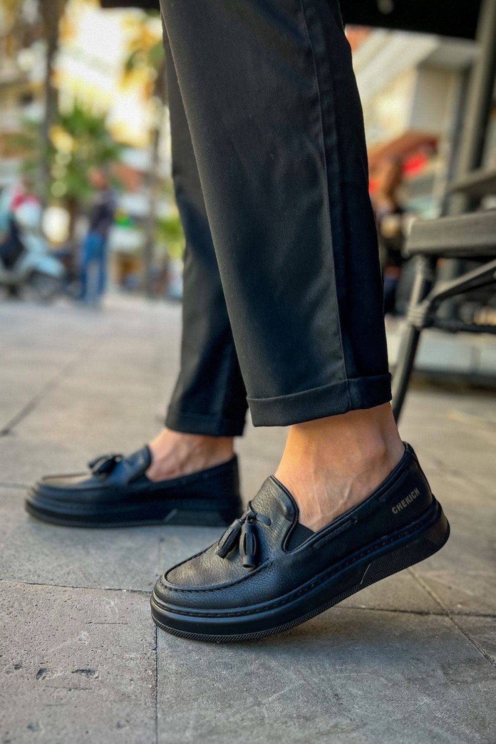 CH127 Loafer - X Erkek Günlük Bağcıksız Corcik Cilt Klasik Ayakkabı CST - Siyah – Chekich Erkek Ayakkabı