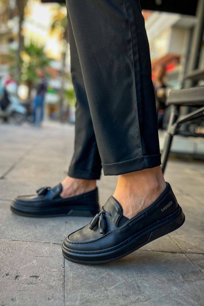 CH127 Loafer - X Erkek Günlük Bağcıksız Corcik Cilt Klasik Ayakkabı CST - Siyah CH127 Loafer - X Erkek Günlük Bağcıksız Corcik Cilt Klasik Ayakkabı CST - Siyah