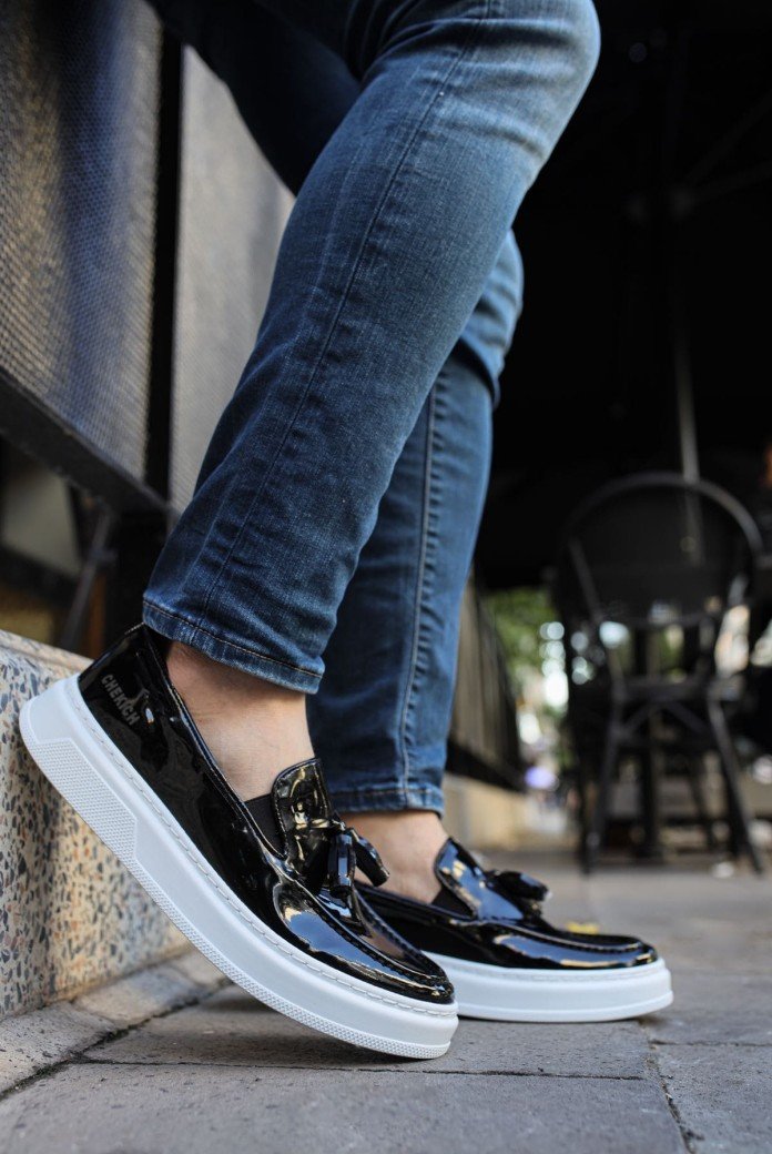 CH127 Loafer - X Erkek Günlük Bağcıksız Corcik Rugan Klasik Ayakkabı CBT - Siyah CH127 Loafer - X Erkek Günlük Bağcıksız Corcik Rugan Klasik Ayakkabı CBT - Siyah