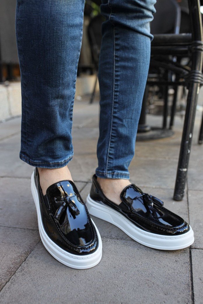 CH127 Loafer - X Erkek Günlük Bağcıksız Corcik Rugan Klasik Ayakkabı CBT - Siyah CH127 Loafer - X Erkek Günlük Bağcıksız Corcik Rugan Klasik Ayakkabı CBT - Siyah