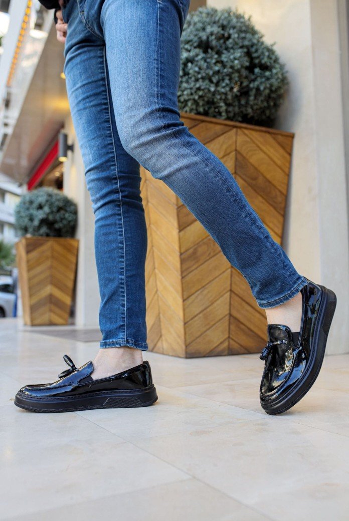 CH127 Loafer - X Erkek Günlük Bağcıksız Corcik Rugan Klasik Ayakkabı CST - Siyah CH127 Loafer - X Erkek Günlük Bağcıksız Corcik Rugan Klasik Ayakkabı CST - Siyah