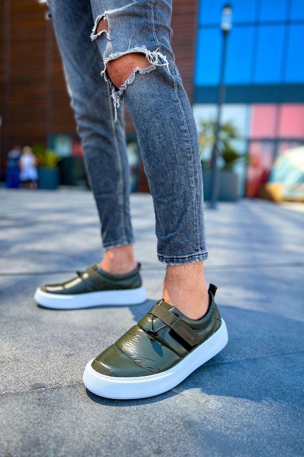 CH137 Parachute Erkek Günlük Bağcıksız Cırtlı Paraşüt Kumaş Spor Sneaker Ayakkabı PKBT - Haki – Chekich Erkek Ayakkabı