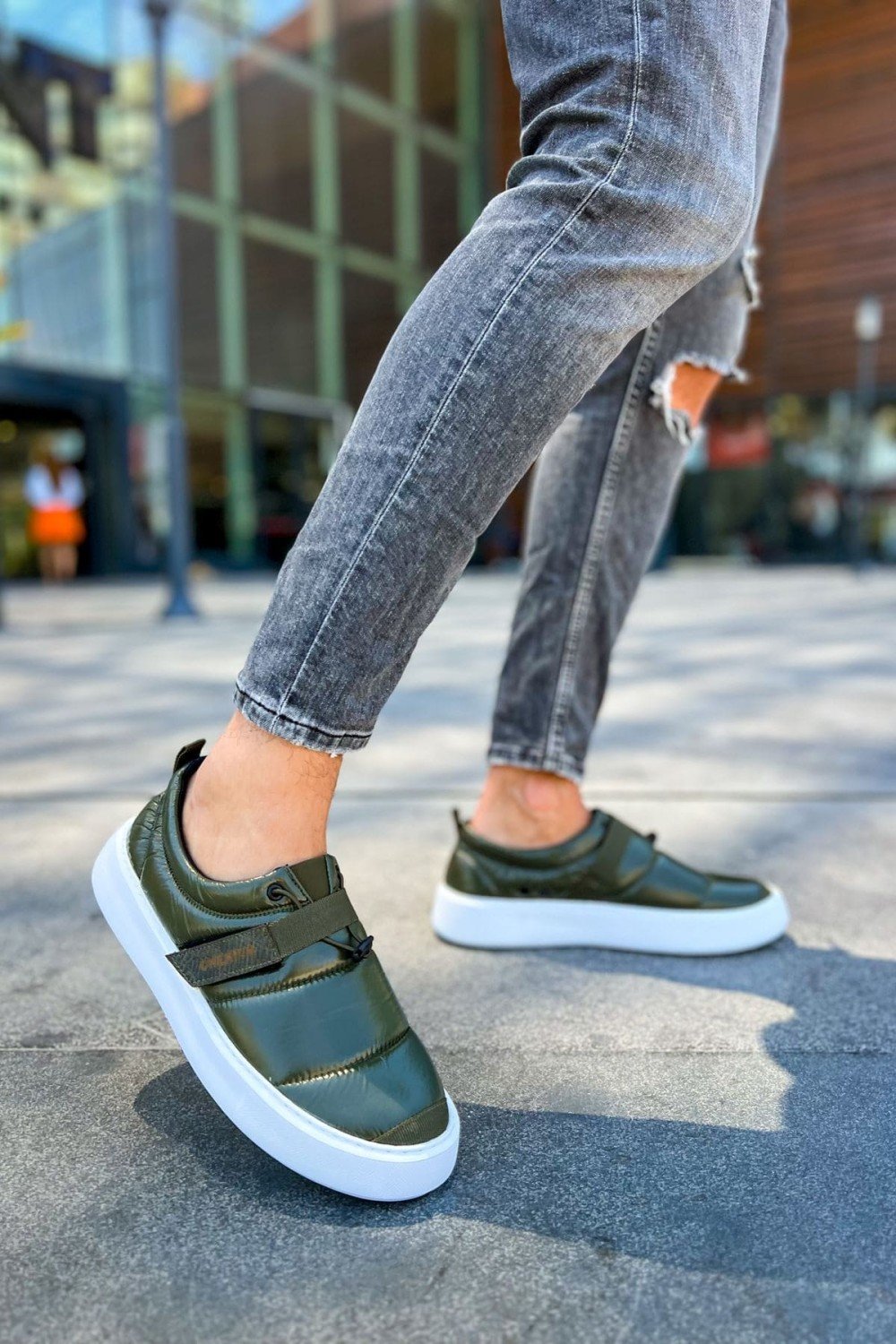 CH137 Parachute Erkek Günlük Bağcıksız Cırtlı Paraşüt Kumaş Spor Sneaker Ayakkabı PKBT - Haki – Chekich Erkek Ayakkabı