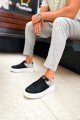 CH145 Sauerbergg Erkek Günlük Bağcıklı Cilt Spor Sneaker Ayakkabı CBT - Siyah – Chekich Erkek Ayakkabı