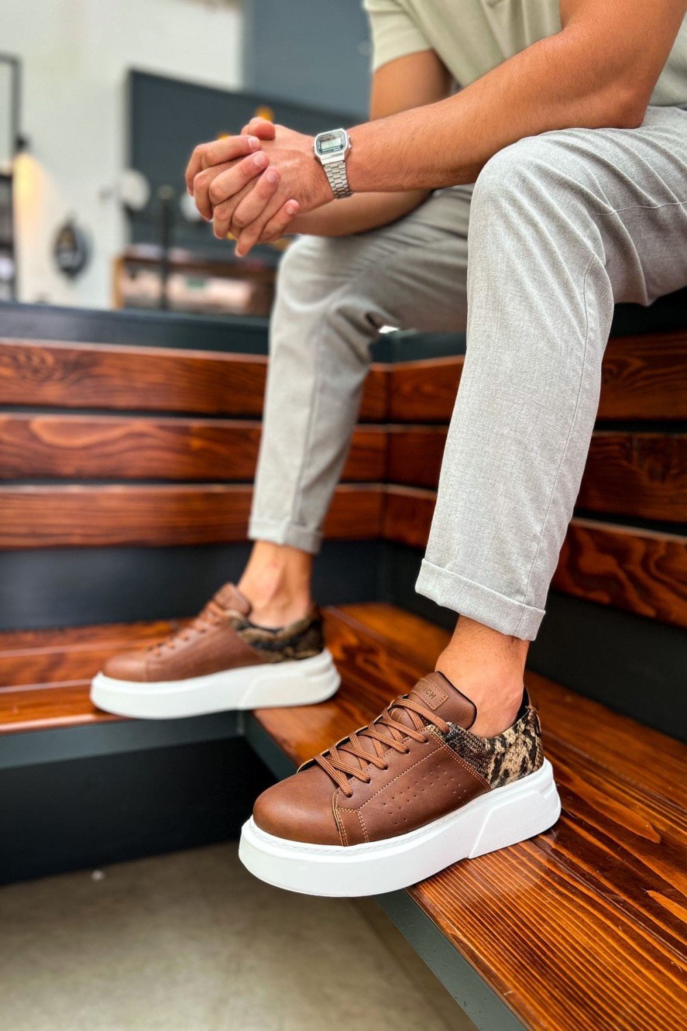 CH145 Sauerbergg Erkek Günlük Bağcıklı Cilt Spor Sneaker Ayakkabı CBT - Taba Erkek Ayakkabı CH145 Sauerbergg Erkek Günlük Bağcıklı Cilt Spor Sneaker Ayakkabı CBT - Taba – Chekich Erkek Ayakkabı