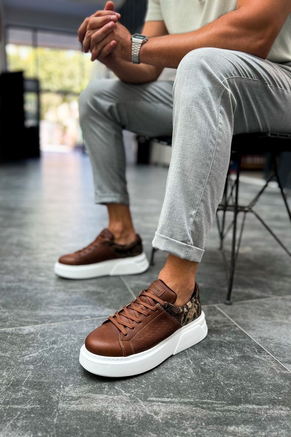 CH145 Sauerbergg Erkek Günlük Bağcıklı Cilt Spor Sneaker Ayakkabı CBT - Taba Erkek Ayakkabı CH145 Sauerbergg Erkek Günlük Bağcıklı Cilt Spor Sneaker Ayakkabı CBT - Taba – Chekich Erkek Ayakkabı