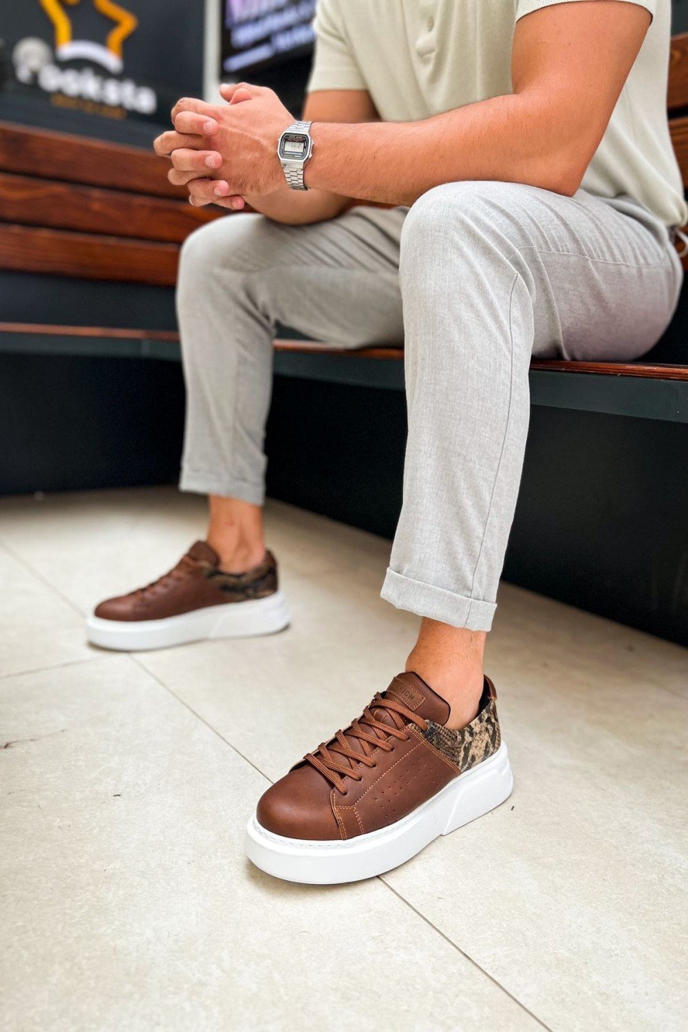 CH145 Sauerbergg Erkek Günlük Bağcıklı Cilt Spor Sneaker Ayakkabı CBT - Taba Erkek Ayakkabı CH145 Sauerbergg Erkek Günlük Bağcıklı Cilt Spor Sneaker Ayakkabı CBT - Taba – Chekich Erkek Ayakkabı