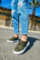 CH147 Dobeny Erkek Günlük Bağcıksız Cırtlı Cilt Spor Sneaker Ayakkabı CBT - Haki – Chekich Erkek Ayakkabı