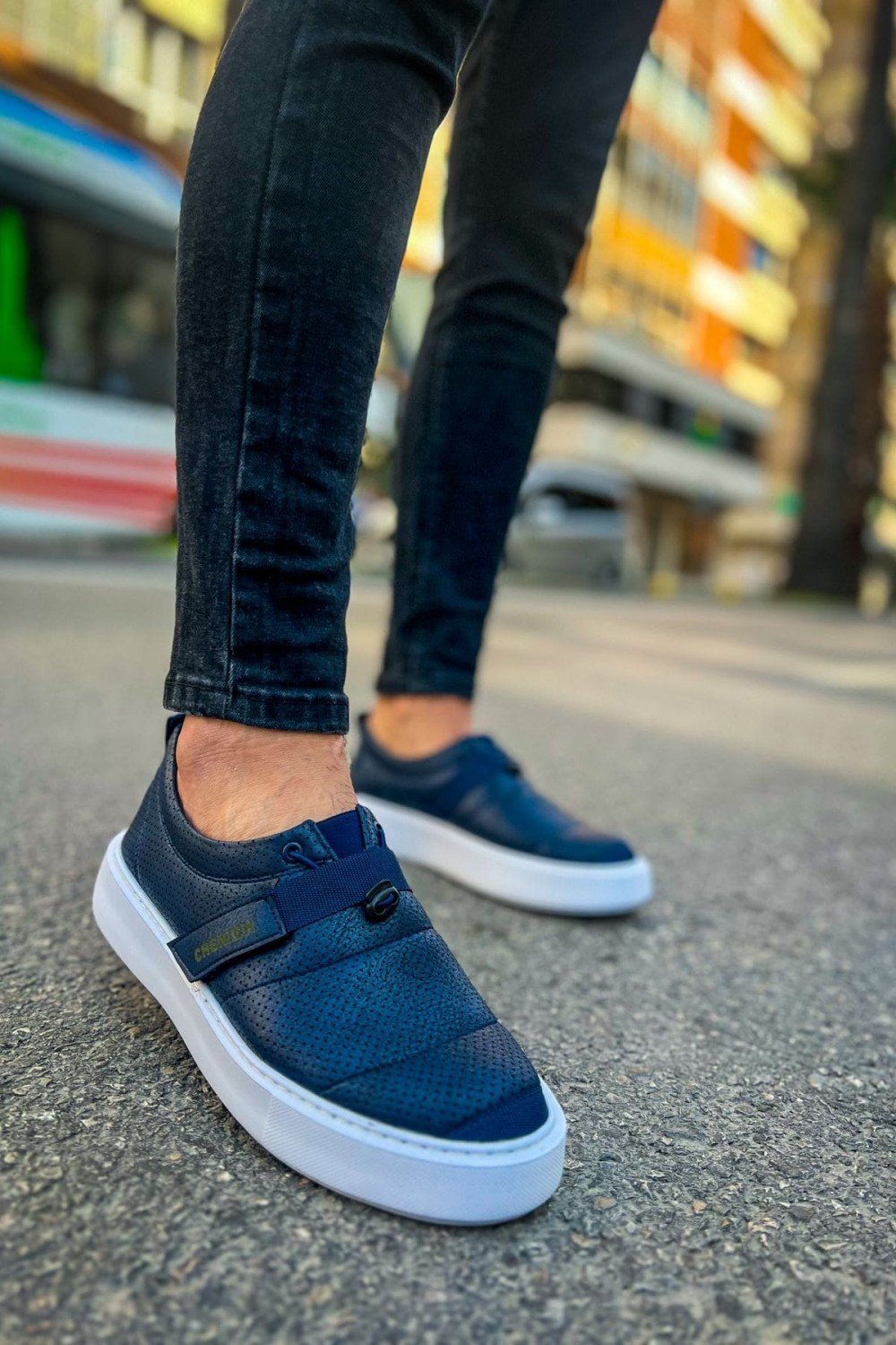 CH147 Dobeny Erkek Günlük Bağcıksız Cırtlı Cilt Spor Sneaker Ayakkabı CBT - Lacivert Erkek Ayakkabı CH147 Dobeny Erkek Günlük Bağcıksız Cırtlı Cilt Spor Sneaker Ayakkabı CBT - Lacivert – Chekich Erkek Ayakkabı