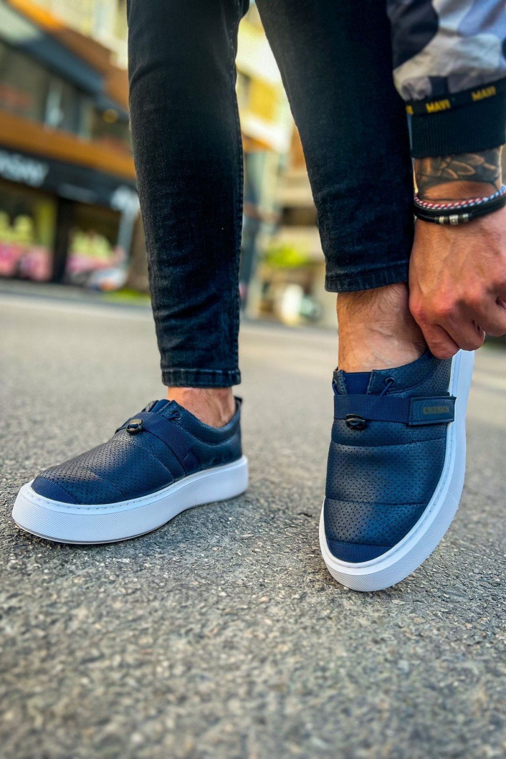 CH147 Dobeny Erkek Günlük Bağcıksız Cırtlı Cilt Spor Sneaker Ayakkabı CBT - Lacivert Erkek Ayakkabı CH147 Dobeny Erkek Günlük Bağcıksız Cırtlı Cilt Spor Sneaker Ayakkabı CBT - Lacivert – Chekich Erkek Ayakkabı