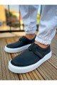 CH147 Dobeny Erkek Günlük Bağcıksız Cırtlı Cilt Spor Sneaker Ayakkabı CBT - Siyah – Chekich Erkek Ayakkabı