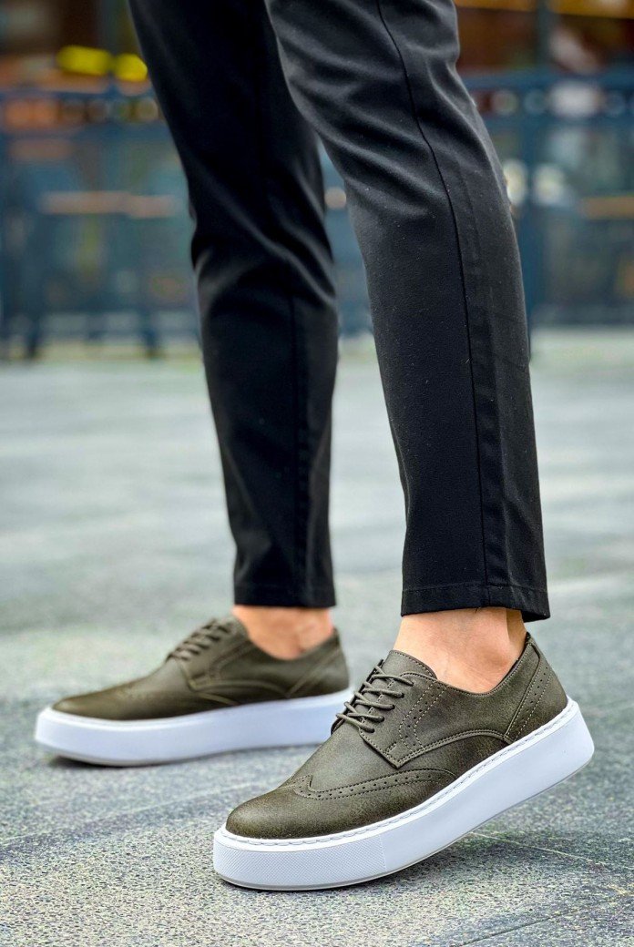 CH149 Changer Over Erkek Günlük Bağcıklı Cilt Klasik Ayakkabı CBT - Haki CH149 Changer Over Erkek Günlük Bağcıklı Cilt Klasik Ayakkabı CBT - Haki