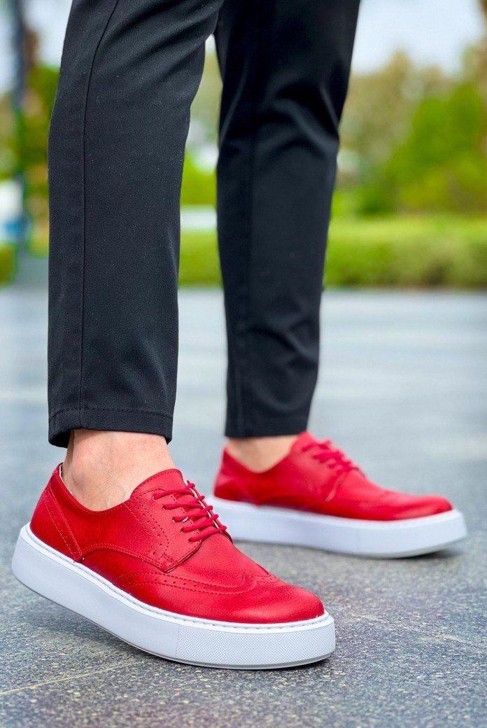 CH149 Changer Over Erkek Günlük Bağcıklı Cilt Klasik Ayakkabı CBT - Kırmızı CH149 Changer Over Erkek Günlük Bağcıklı Cilt Klasik Ayakkabı CBT - Kırmızı