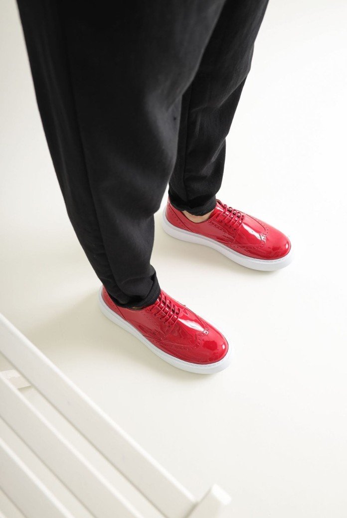 CH149 Changer Over Erkek Günlük Bağcıklı Rugan Klasik Ayakkabı CBT - Kırmızı CH149 Changer Over Erkek Günlük Bağcıklı Rugan Klasik Ayakkabı CBT - Kırmızı