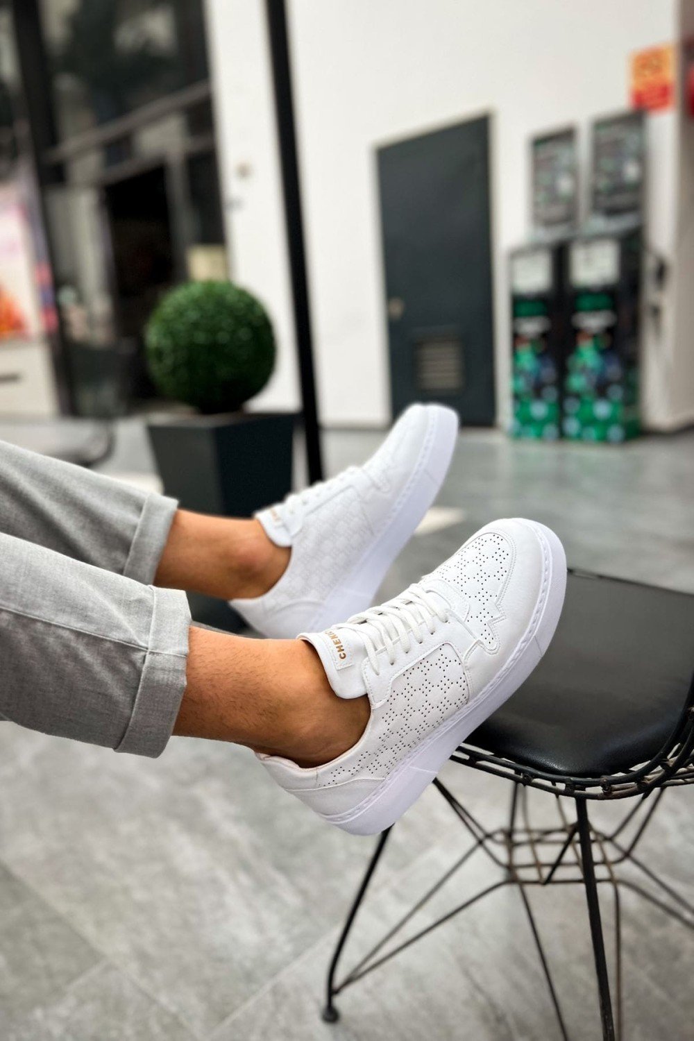 CH153 Oxford Erkek Günlük Bağcıklı Cilt Spor Sneaker Ayakkabı CBT - Beyaz Erkek Ayakkabı CH153 Oxford Erkek Günlük Bağcıklı Cilt Spor Sneaker Ayakkabı CBT - Beyaz – Chekich Erkek Ayakkabı