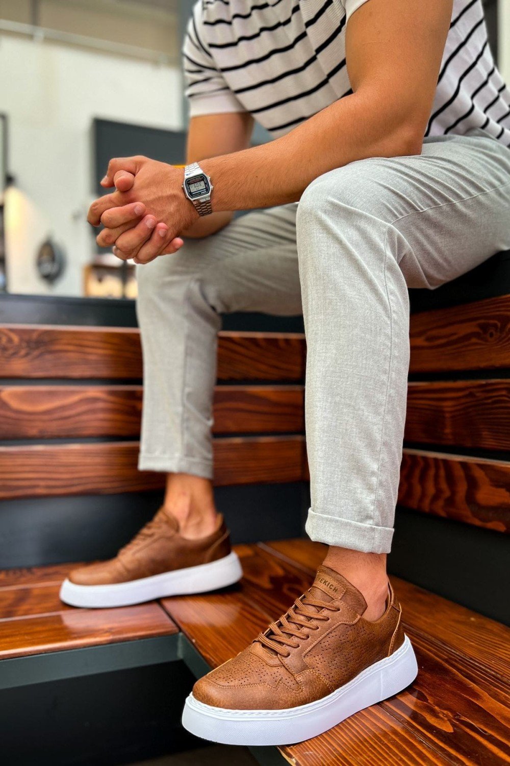 CH153 Oxford Erkek Günlük Bağcıklı Cilt Spor Sneaker Ayakkabı CBT - Taba Erkek Ayakkabı CH153 Oxford Erkek Günlük Bağcıklı Cilt Spor Sneaker Ayakkabı CBT - Taba – Chekich Erkek Ayakkabı