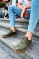 CH157 Retro Erkek Günlük Bağcıklı Krep Taban Cilt Spor Sneaker Ayakkabı CKT - Haki – Chekich Erkek Ayakkabı