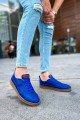 CH157 Retro Erkek Günlük Bağcıklı Krep Taban Cilt Spor Sneaker Ayakkabı CKT - Mavi – Chekich Erkek Ayakkabı
