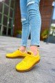 CH157 Retro Erkek Günlük Bağcıklı Krep Taban Cilt Spor Sneaker Ayakkabı CKT - Sarı – Chekich Erkek Ayakkabı